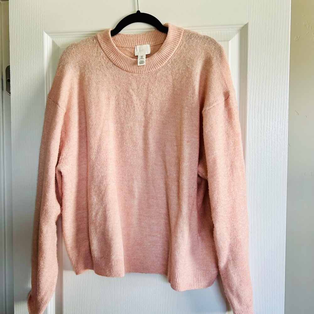 H&M Blush Pink Crew Neck Sweater